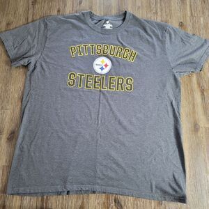 Pittsburgh Steelers Fanatics Men"s XL Gray Short Tee Shirt